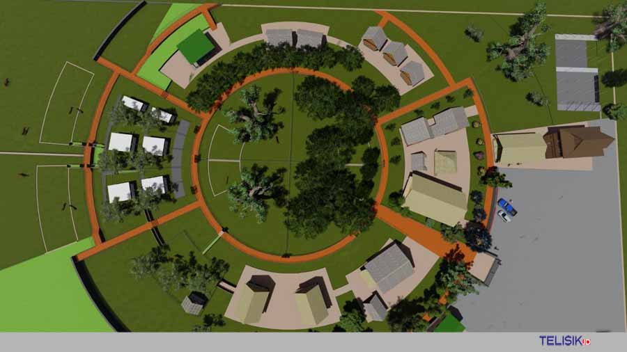 Desain Pembangunan pusat Konservasi anoa oleh BKSDA Kendari. Foto: Mutarfin/Telisik