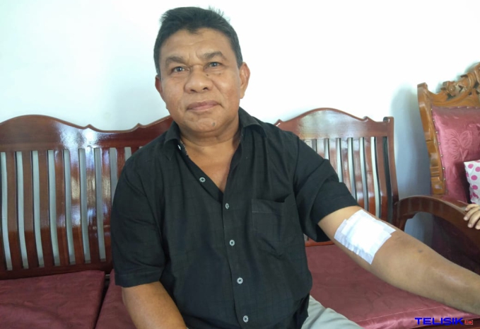 Pasien cuci darah RS Bahteramas Sultra, Hikman Ballagi. Foto: Musdar/Telisik