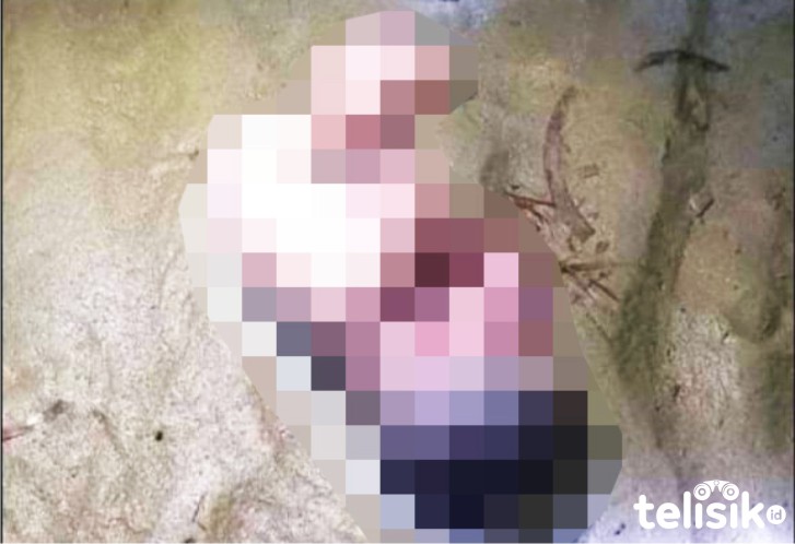 Mayat bayi ditemukan di pantai Kolaka Utara membuat geger warga setempat  Foto: Muh. Risal/Telisik