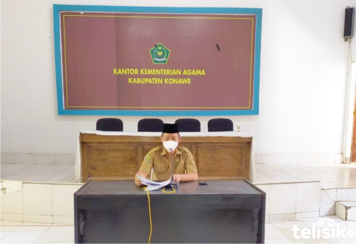 Kepala Kementerian Agama Kabupaten Konawe Ahmad Lita Rendelangi, S.Ag., M.Pd. Foto: Muh.Surya Putra/Telisik