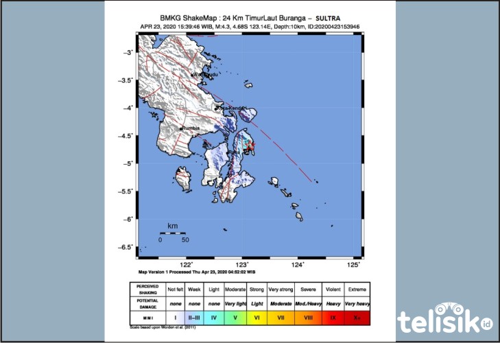 Gambaran wilayah yang terkena gempa bumi. Foto: Ist.