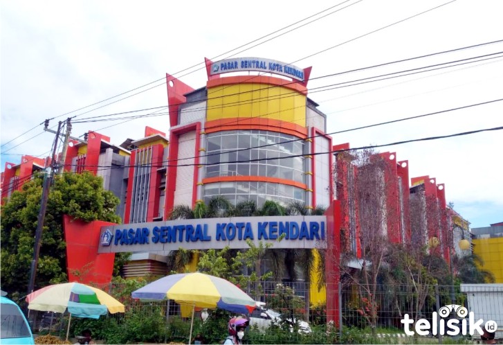 Pasar Sentral Kota Kendari. Foto: Ibnu/ Telisik