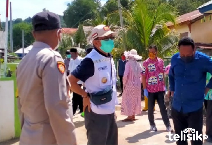 Bersama Kaporles, Bupati Bombana tinjau dua kecamatan yang diisolasi. Foto: Hir/Telisik