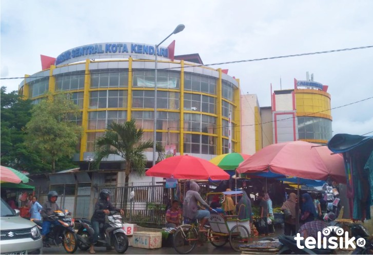 Pasar Sentral Kota Kendari. Foto: Ibnu/Telisik
