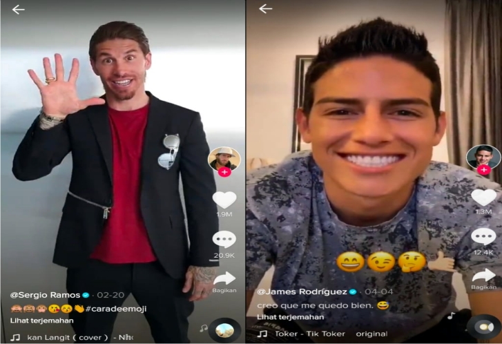 Dua pesebakbola dunia ini ikut populerkan lagu Indonesia. Foto: Ist.