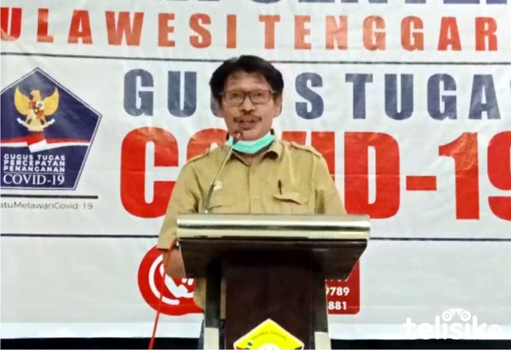 Jubir Satgas COVID-19 Sultra, dr. Laode Wayong Rabiul Awal. Foto: Dul/Telisik
