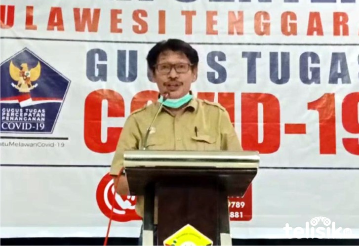 Jubir Satgas COVID-19 Sultra. dr. Wayong Rabiul Awal. Foto: Dul/ Telisik