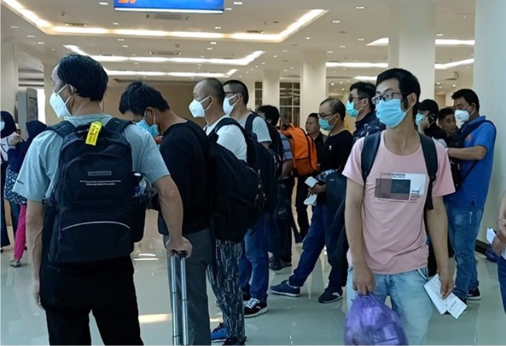 TKA China datang ke Indonesia untuk bekerja  Foto: repro indeknews.com