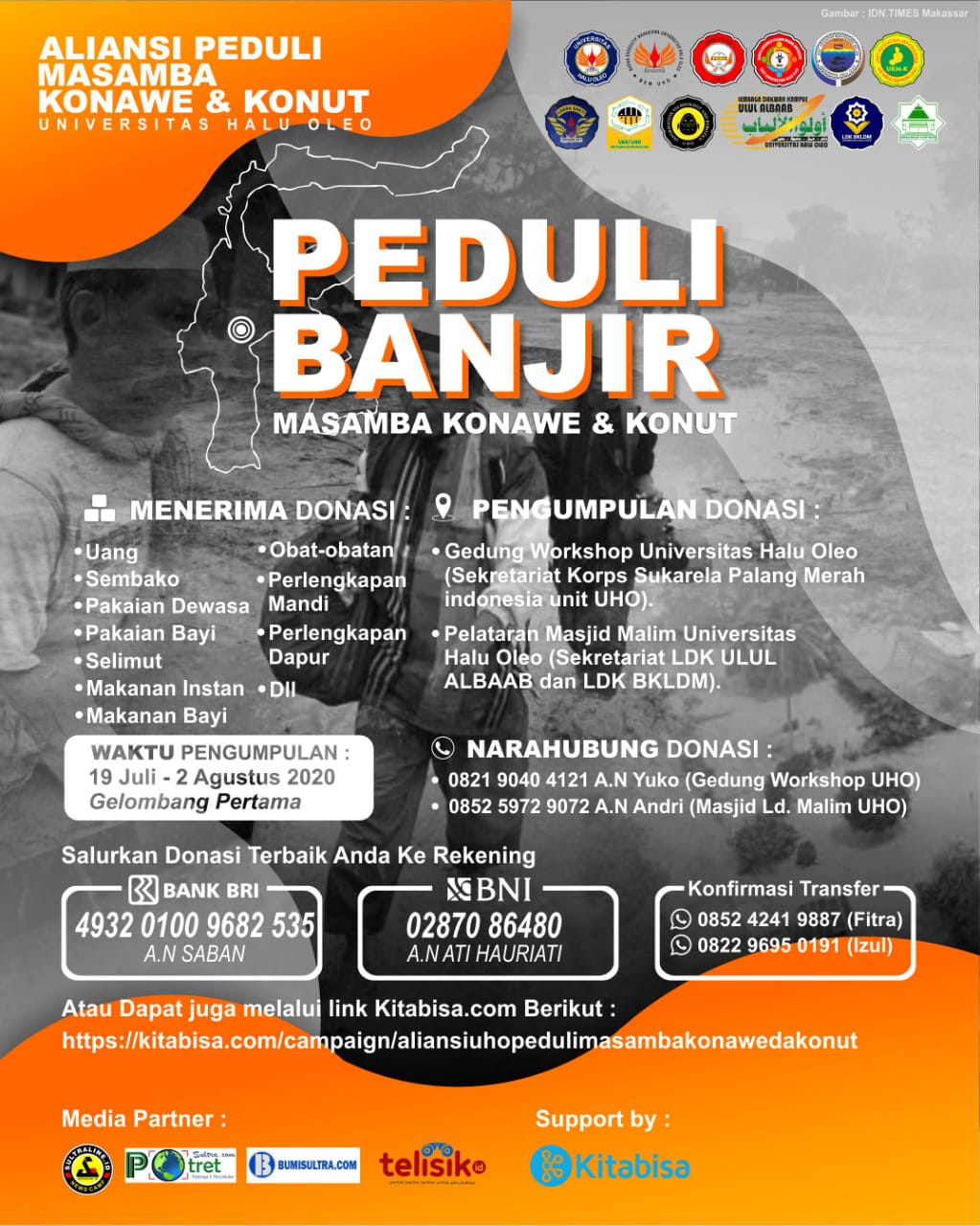 Pamflet Aliansi Peduli Masamba, Konawe, dan Konut UHO. Foto: Ist.