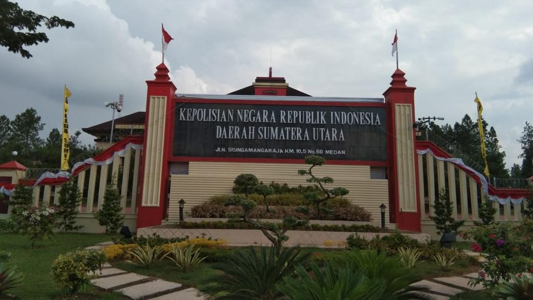 Markas Polda Sumatera Utara. Foto: Ones Lawolo/Telisik