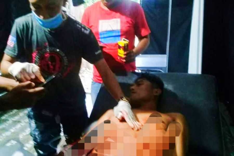 Keadaan korban saat dilarikan ke rumah sakit. Foto: Ist.