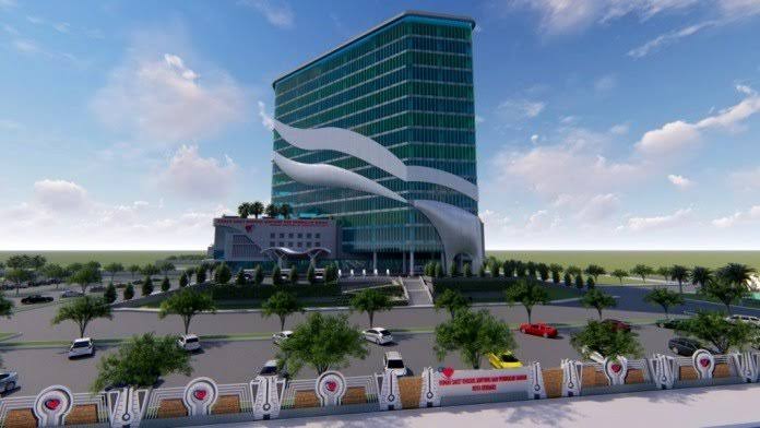 Desain Rumah Sakit Jantung dan Pembuluh Darah yang dibangun di Kendari. Foto: Ist.
