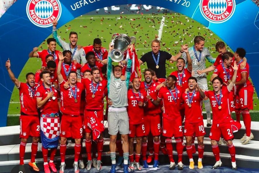 Bayern Munchen berhasil merebut gelar keenam mereka pada gelaran Liga Champions 2019/2020. Foto: Repro Google.com
