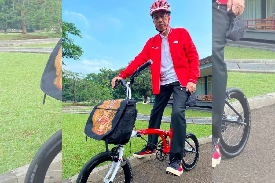 Presiden RI Jokowi, saat akan bersepeda ia mengunggah di laman instagram pribadinya. Foto: Repro Instagram