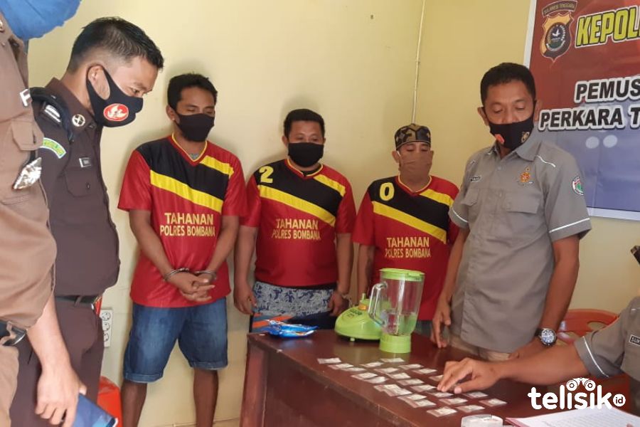 Pemusnahan puluhan paket sabu oleh Satres Narkoba Polres Buton. Foto: Hir Abrianto/Telisik