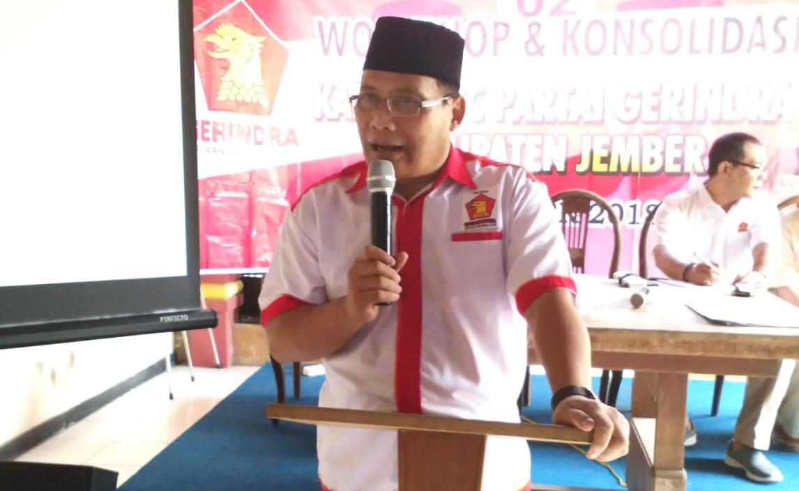 Ketua DPD Gerindra Jember, Satib. Foto: Ist.
