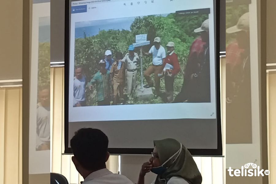Suasana rapat virtual terkait tapal batas Buton dan Busel. Foto: Iradat Kurniawan/Telisik