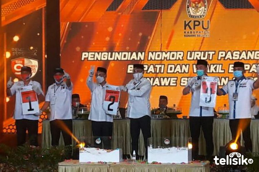 Suasana pencabutan nomor urut. Foto: Hamka Dwi Sultra/Telisik