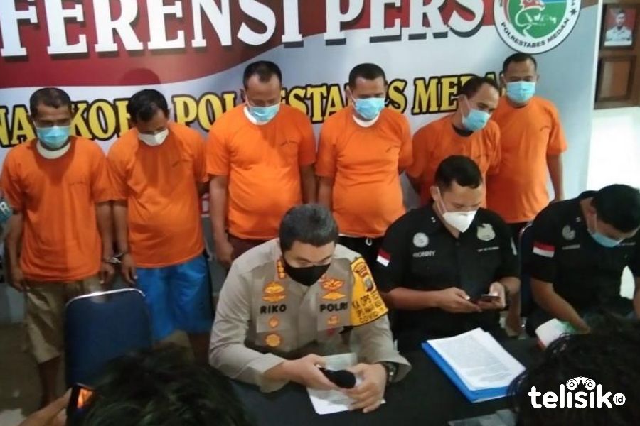 Kapolrestabes Medan, Kombes Pol Riko Sunarko saat konferensi Pers. Foto: Ones Lawolo/Telisik