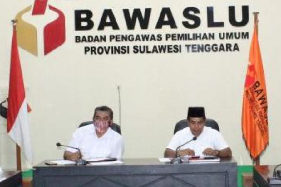 Badan Pengawas Pemilihan Umum (Bawaslu) Sultra menemukan 88 jenis pelanggaran jelang Pilkada serentak yang digelar 9 Desember 2020. Foto: Ist.