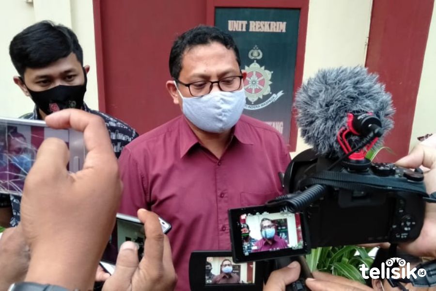 Iptu Iqbal Usman, Kanit Reskrim Polsek Panakkukang saat memberikan keterangan kepada wartawan terkait tindakan pemerkosaan kepada mahasiswi di Makassar. Foto: Rezki Mas'ud/Telisik