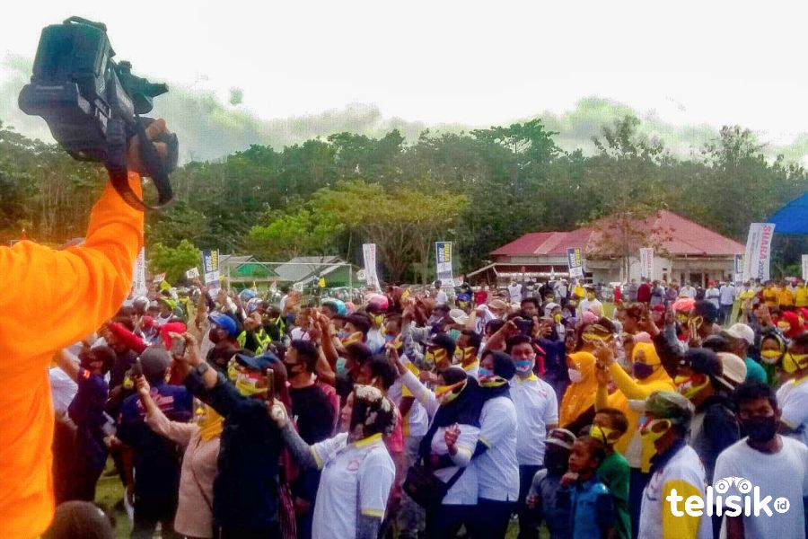 Suasana deklarasi Bacakada Kabupaten Konawe Selatan. Foto: Hamka Dwi Sultra/Telisik
