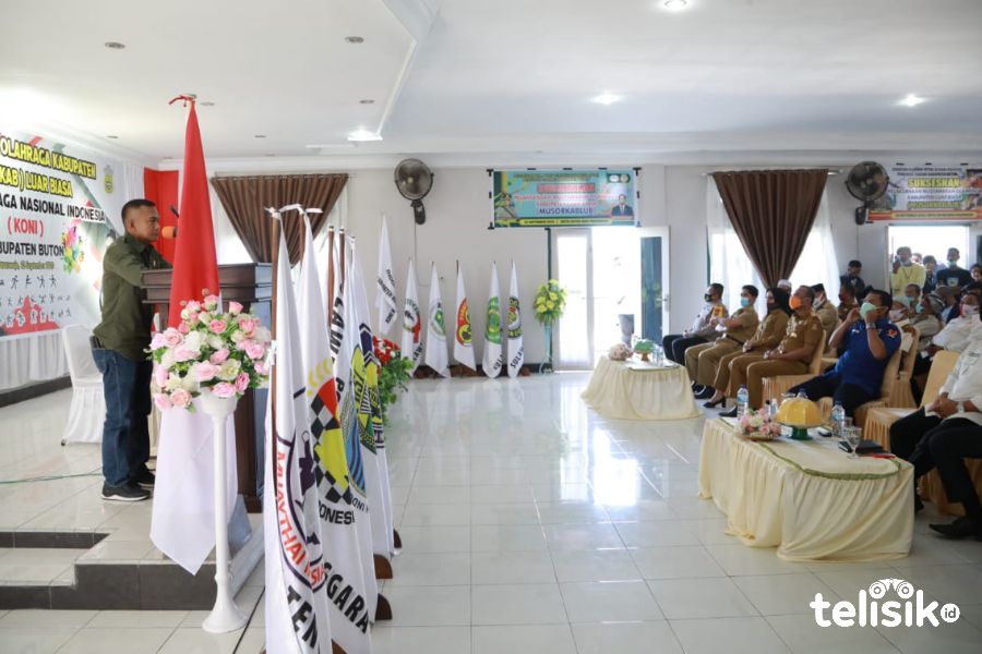 Musyawarah Luar Biasa KONI Kabupaten Buton. Foto: Iradat Kurniawan/Telisik