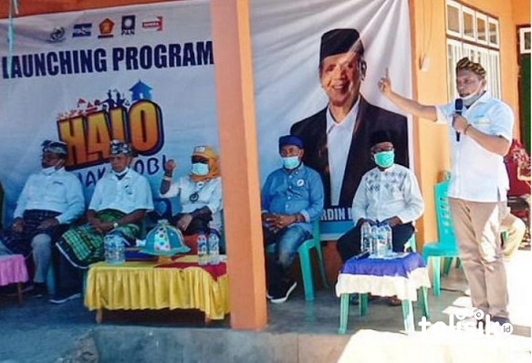 Anggota DPRD Wakatobi, Arman Alini saat berpidato. Foto: Mohamad Lukman Saputra/Telisik