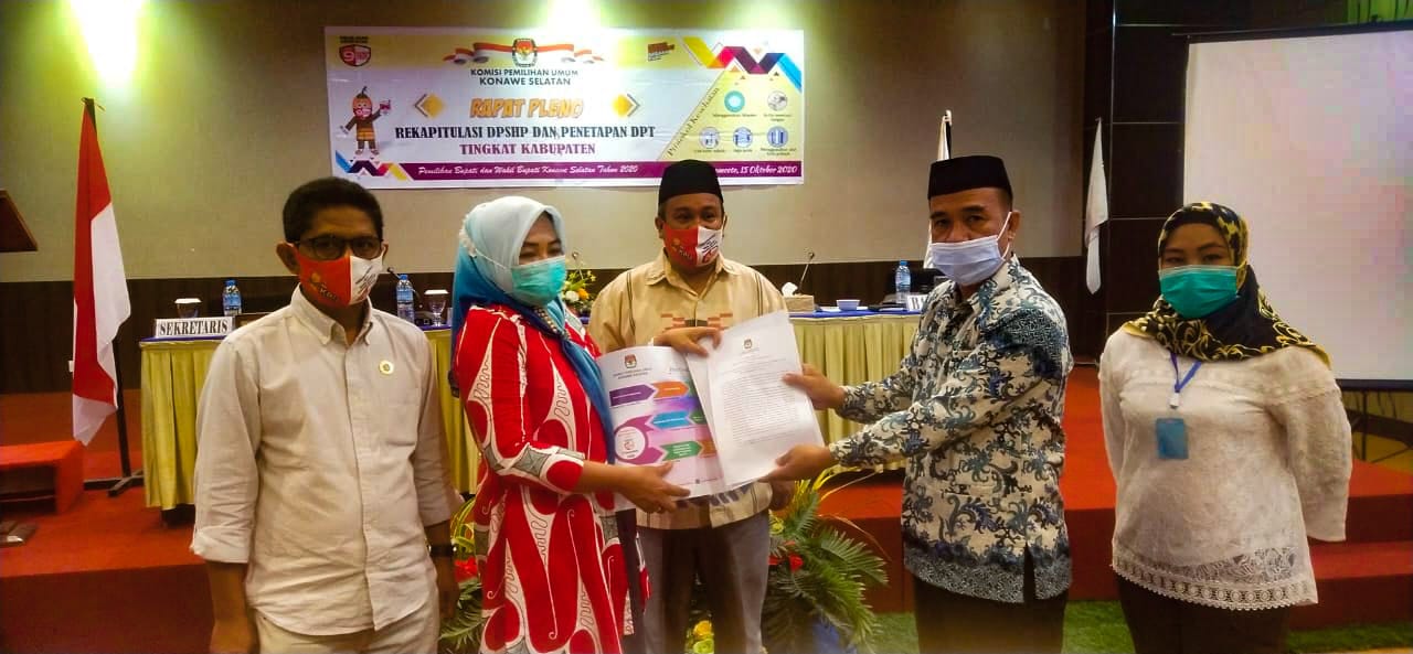 Penetapan DPT pada Pilkada Konsel oleh KPU. Foto: Ist.
