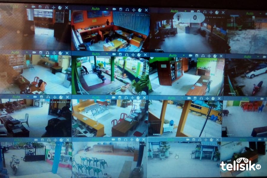 Suasana kantor kelurahan di Kota Kendari yang terpantau CCTV. Foto: Sumarlin/Telisik