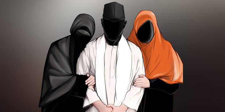 Ilustrasi seorang suami berpoligami. Foto: Repro Google.com