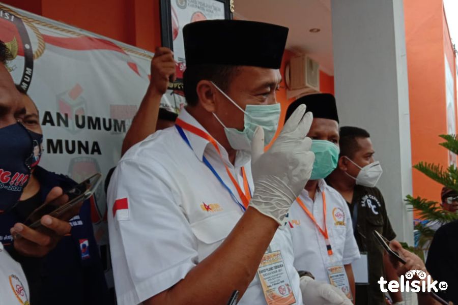 Paslon Bupati-Wakil Bupati Muna, LM Rajiun  Tumada-La Pili. Foto: Sunaryo/Telisik