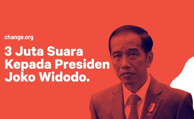 Petisi Presiden Jokowi. Foto: Change.org