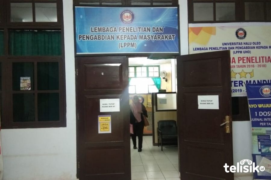 Lembaga Penelitian dan Pengabdian Kepada Masyarakat (LPPM) UHO. Foto: Kardin/Telisik
