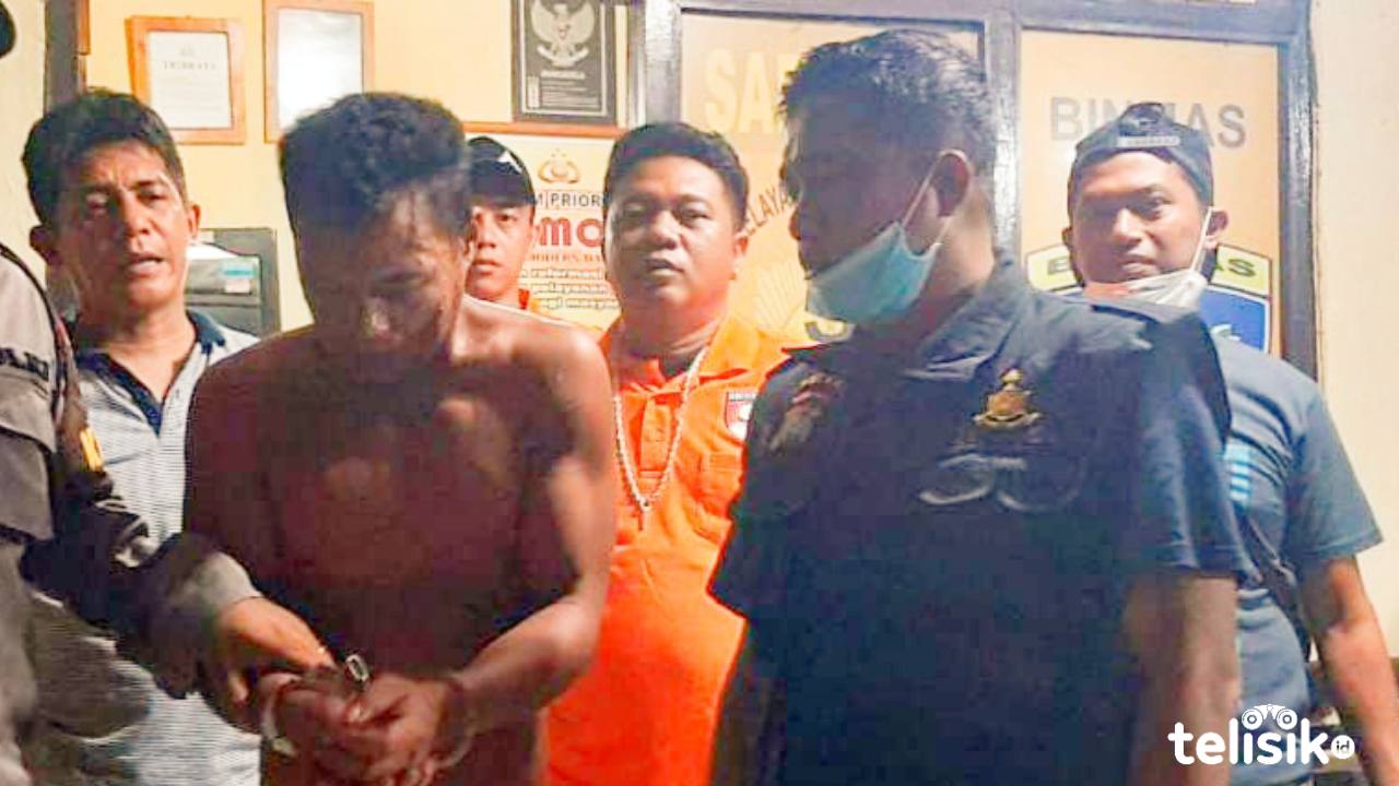 Pelaku saat digelandang ke Polres Konsel. Foto: Ist.