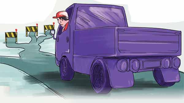 Ilustrasi pemblokiran jalan. Foto: Manado post.jawapost.com