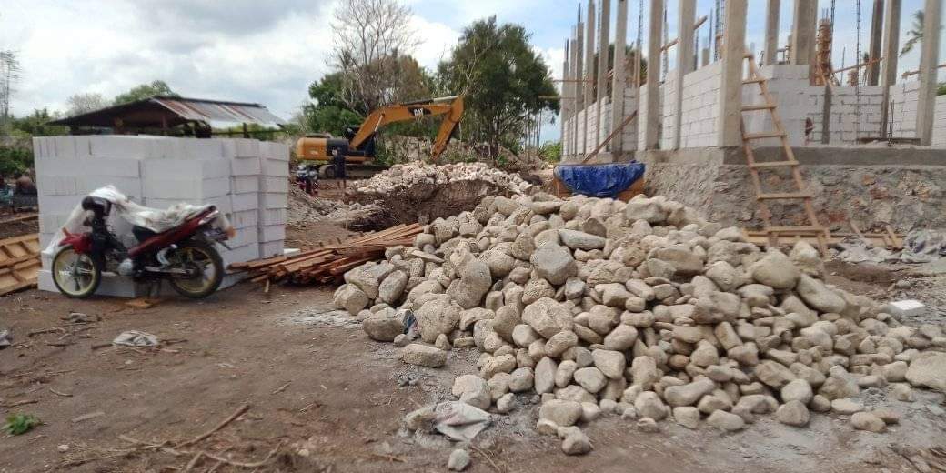 Kondisi pembangunan rumah sakit yang terletak di kelurahan bandar batauga, kecamatan Batauga. Foto: Ist.
