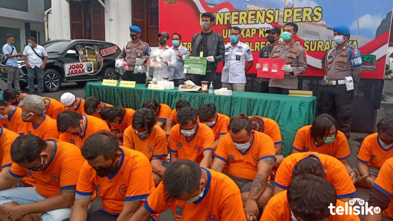Hasil anev narkoba Polrestabes Surabaya. Foto: Try Wahyudi/Telisik