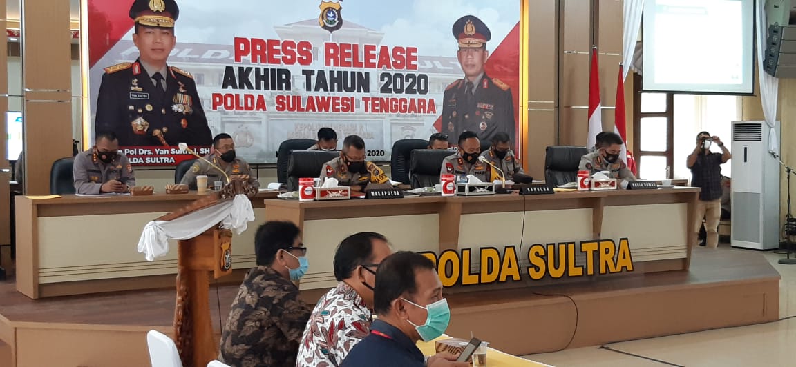 Pres rilis Polda Sultra. Foto: Ist.