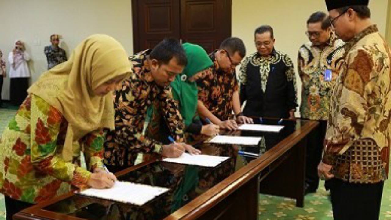 Prosesi pelantikan pejabat fungsional Kemenag. Foto: Ist.