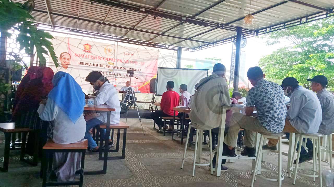Suasana sosialisasi empat pilar. Foto: Wa Ode Ika/Telisik