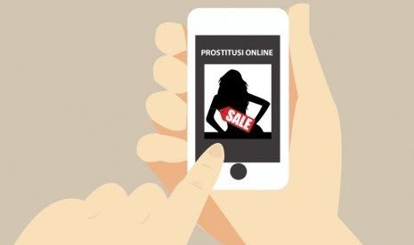 Ilustrasi PSK dibooking menggunakan aplikasi. Foto: Repro Republika.co.id