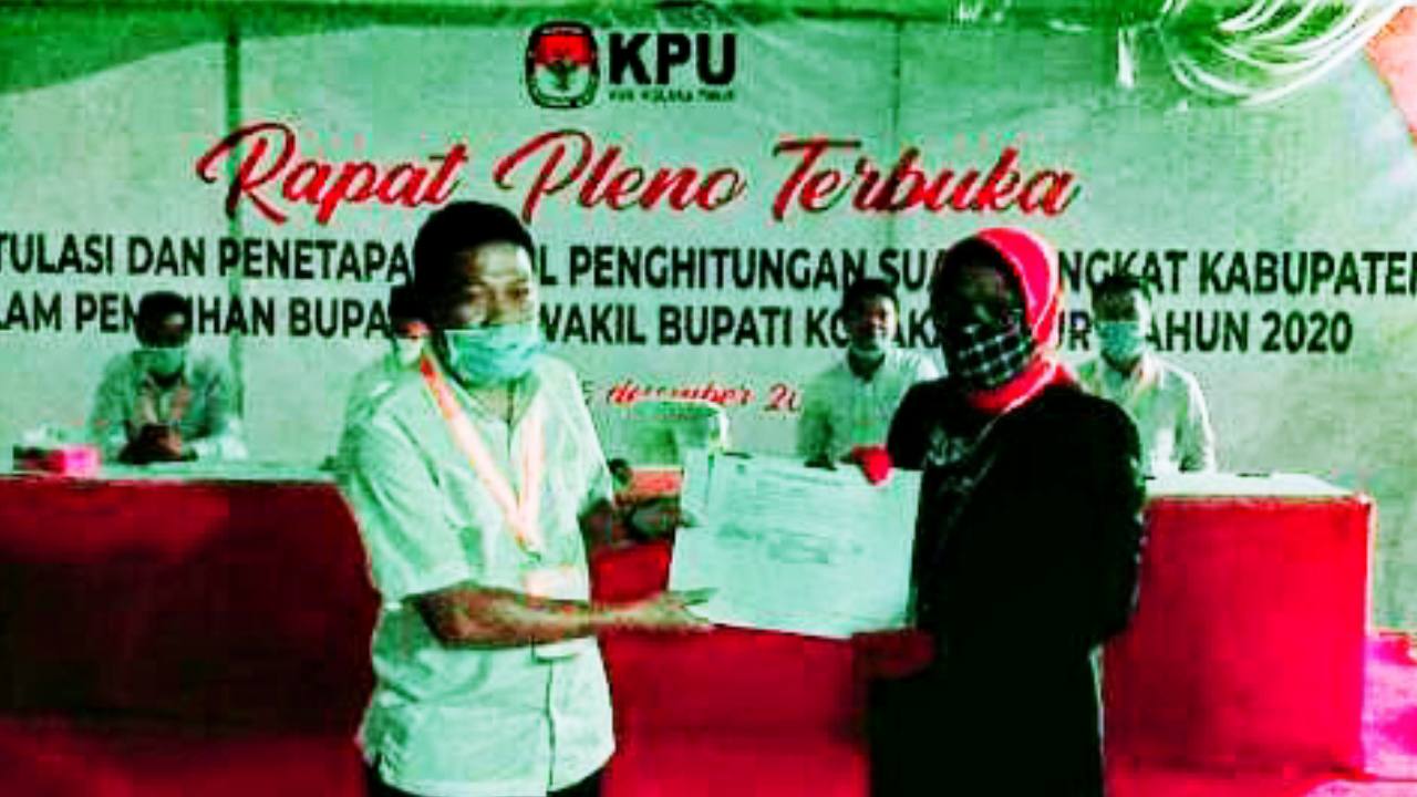 Suasana rapat pleno terbuka KPU Koltim. Foto: Ist.