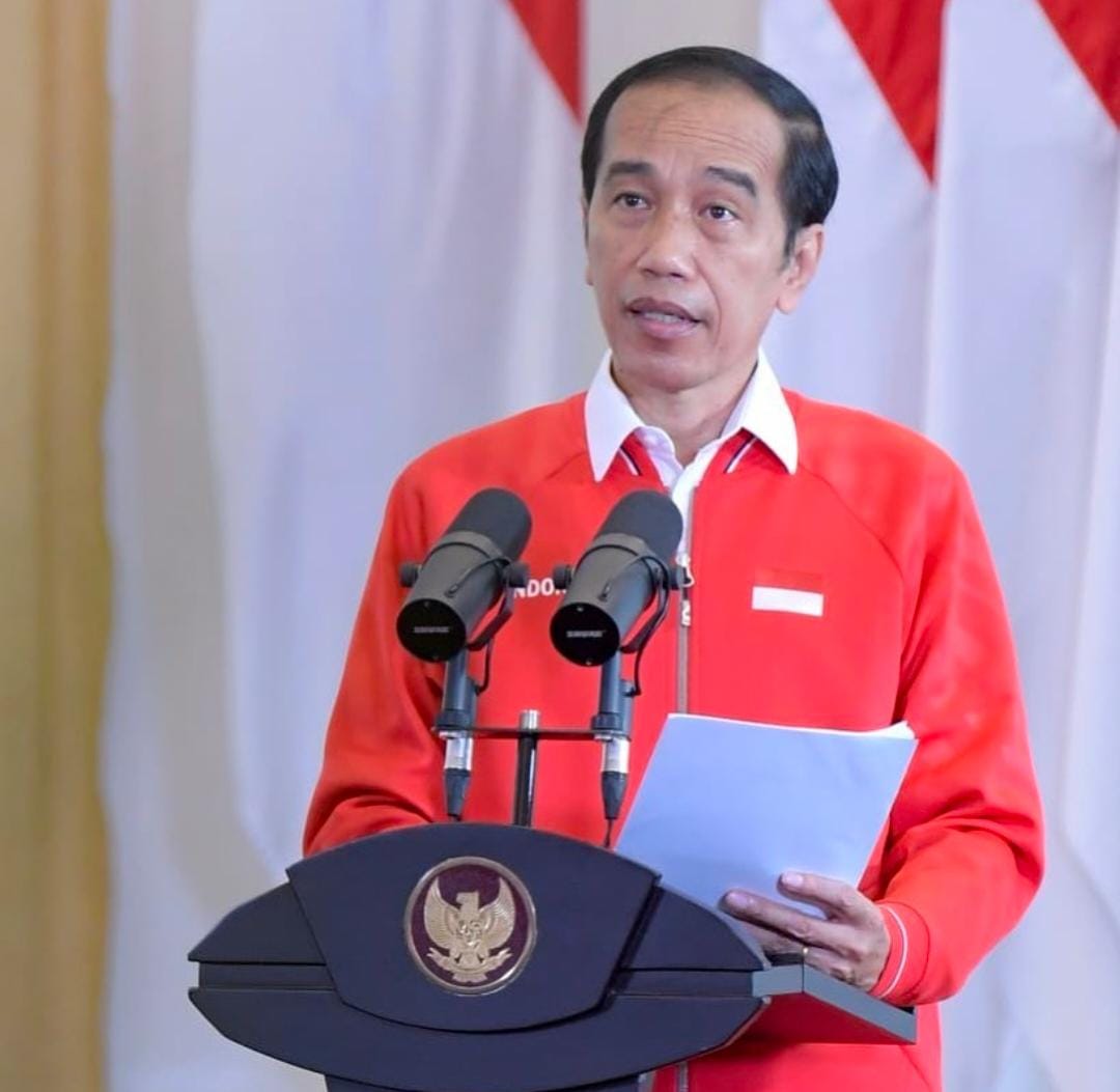Presiden Joko Widodo (Jokowi) hadir dalam HUT PDI Perjuangan ke-48 secara virtual dari Istana Kepresidenan Bogor, Jawa Barat, Minggu, 10 Januari 2021. Foto: Repro Instagram @pdiperjuangan