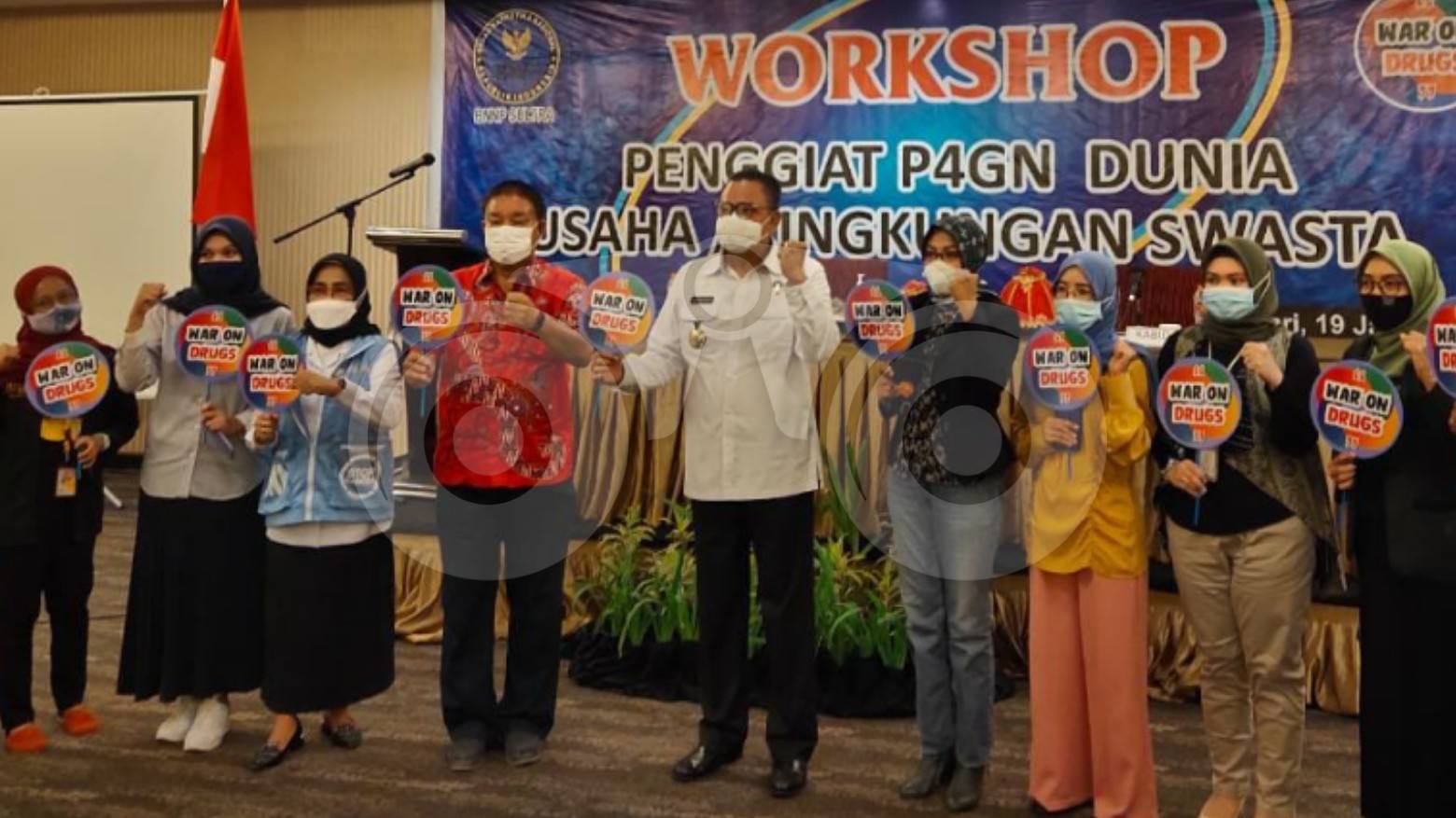 BNNP Sultra lakukan Workshop terkait penggiat P4GN dunia usaha/lingkungan swasta. Foto: Muhammad Israjab/Telisik