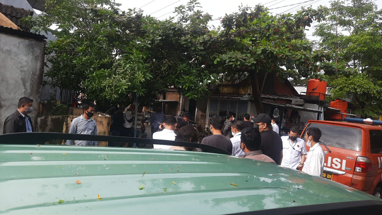 Suasana di lokasi penembakan terduga teroris. Foto: Ist.