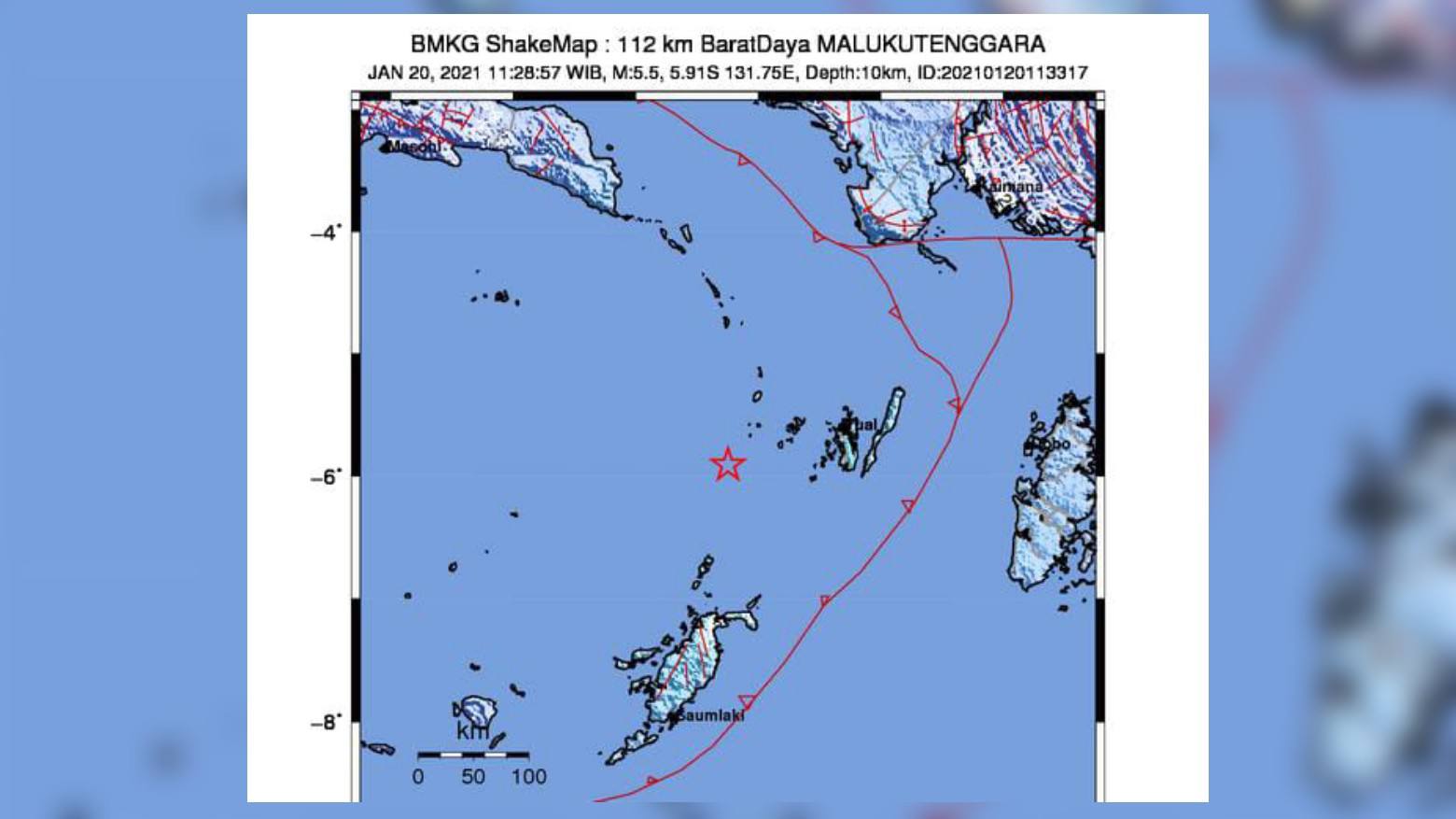 Ilustrasi gempa yang mengguncang Maluku Tenggara. Foto: Ist.