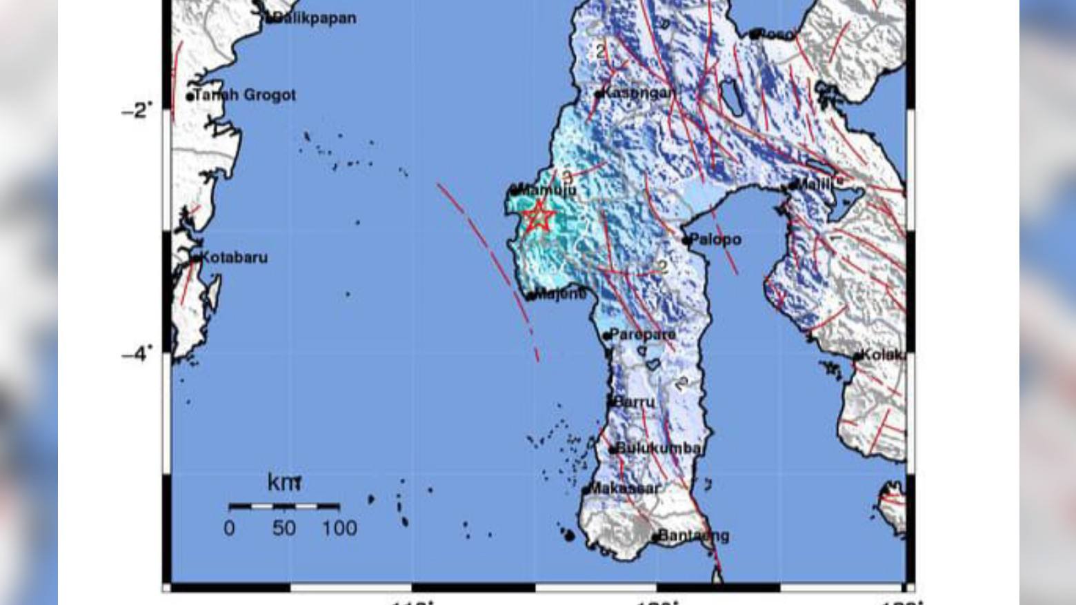 Gempa susulan masih terjadi di Kabupaten Majene, Sulbar. Foto: Ist.