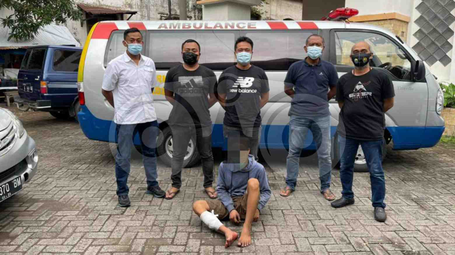 Pelaku di Mapolrestabes Surabaya. Foto: Yudhie/Telisik