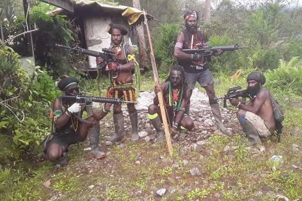 Kelompok Kriminal Bersenjata yang ada di Papua. Foto: Repro Sindonews.com